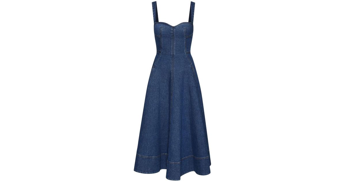 Oscar de la Renta Denim Dress: Casual Meets Couture