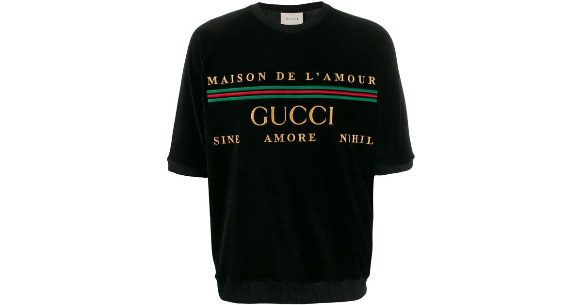 T-shirt imprimé Maison De L'Amour Gucci pour homme en coloris Noir | Lyst