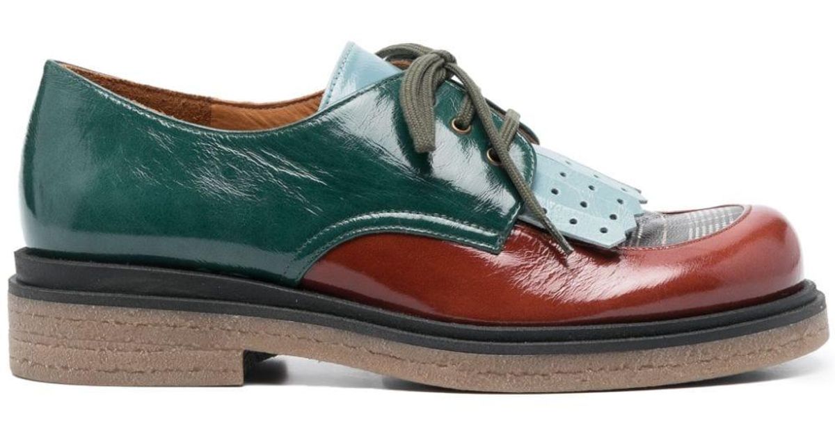 Chie Mihara Green Tuck Colour block Brogues