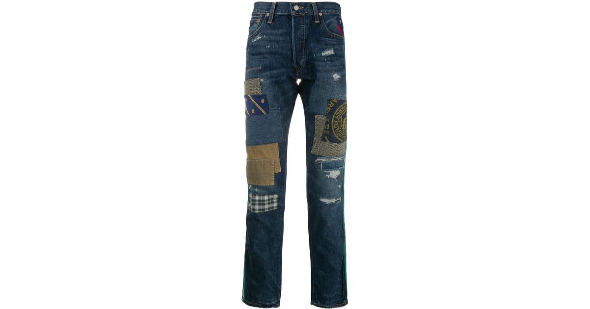 Polo Ralph Lauren Denim Contrast Patch Jeans in Blue for Men Lyst Canada