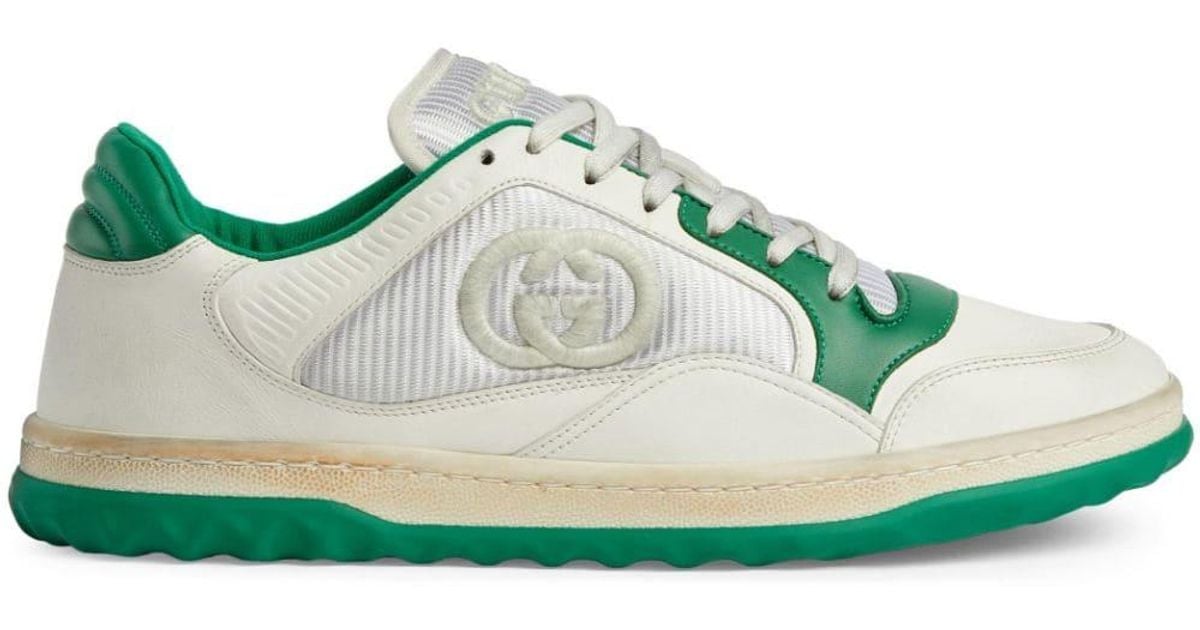 Gucci Leather Mac Sneakers In Green For Men Lyst