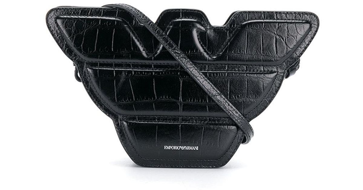 Cross body bags Emporio Armani - Logo-strap leather crossbody bag -  Y3H294YFO5E89374