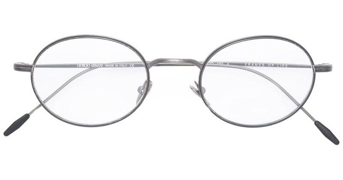 Giorgio Armani Oval Glasses in Grey 