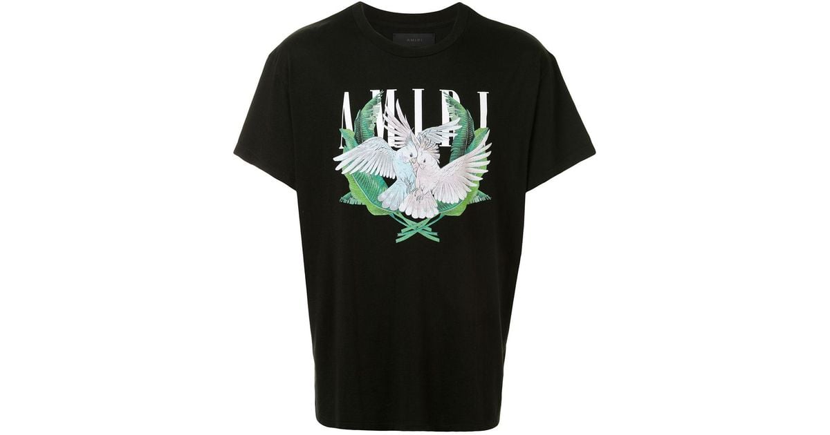 Amiri T-Shirt mit Vogel-Print in Schwarz für Herren - Lyst
