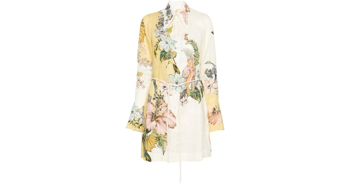 knee length dresses for ladies ALEMAIS Oleander Mini Dress In Multi