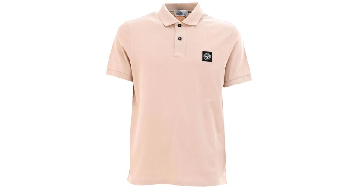 Farfetch Stone Island Pink Polo Shirt Knit Sweater Stone Island