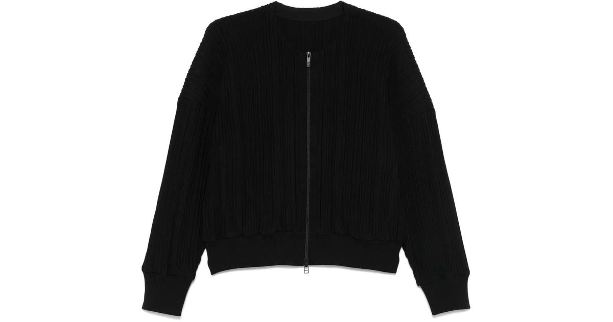Chemisier Plissé Noir Pleats Please Issey Miyake - Taille 4 - Parfait état