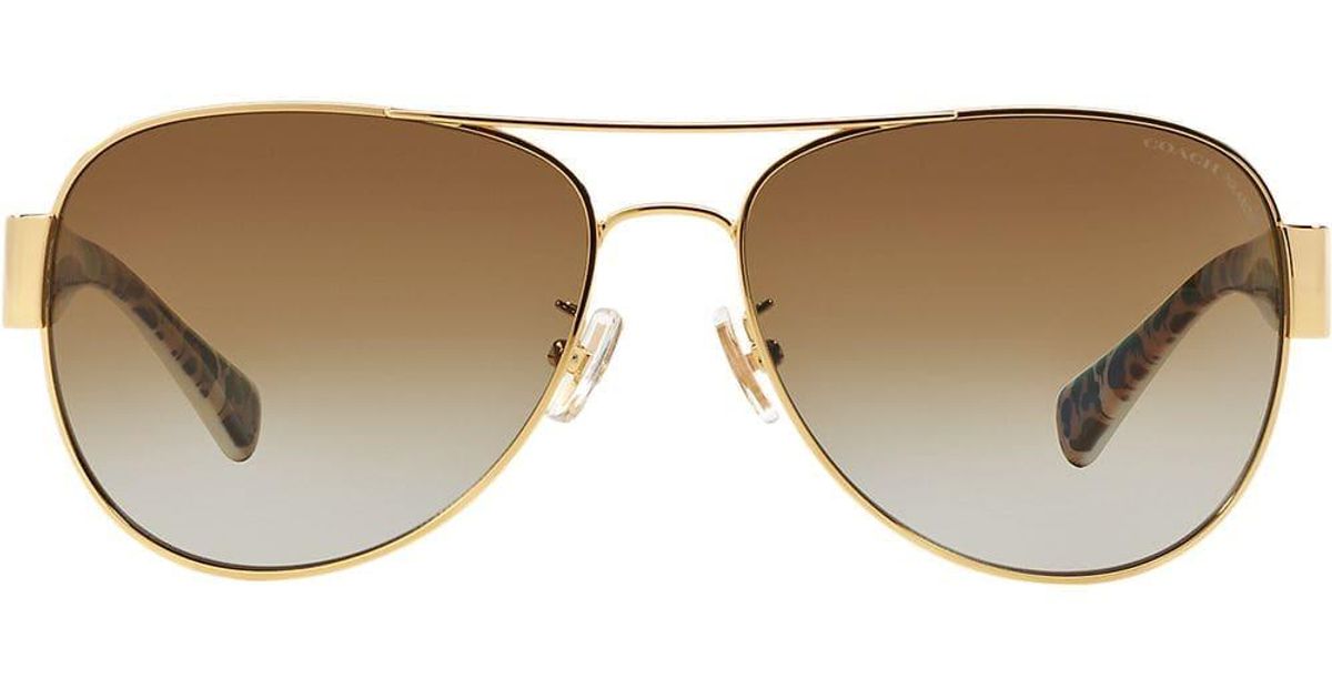 COACH Aviator Frame Sunglasses in White Lyst