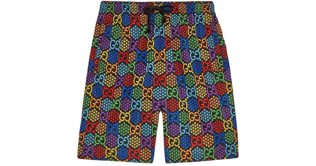 Gucci GG Psychedelic Print Swim Shorts in Black for Men | Lyst Gucci GG Psychedelic Print Swim Shorts in Black for Men | Lyst