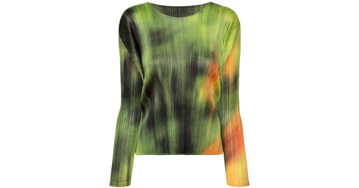 Pleats Please Issey Miyake Turnip & Spinach トップ グリーン