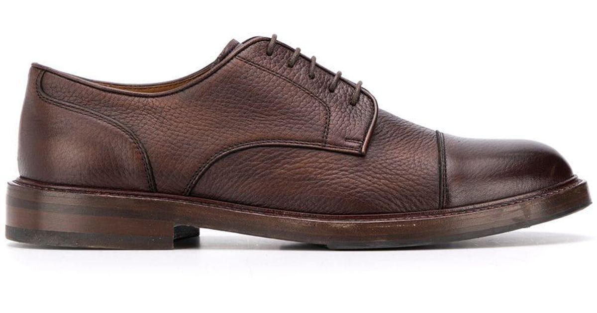 Brunello Cucinelli Leather Classic Lace-up Derby Shoes in Brown for Men ...