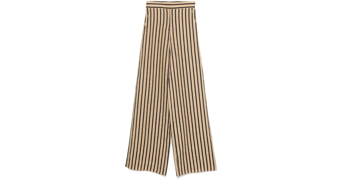 ★Max Mara★Cestino サテンワイドパンツ Max Mara Cestino ワイドパンツ ホワイト | Lyst