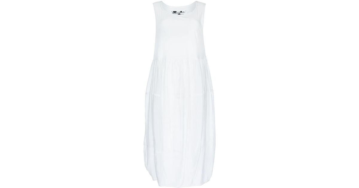 Rundholz Sheer Midi Vest Dress in White | Lyst
