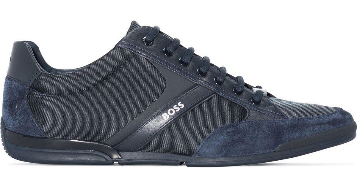 BOSS by HUGO BOSS Saturn Lowtop Sneakers in Blue for Men Lyst Australia