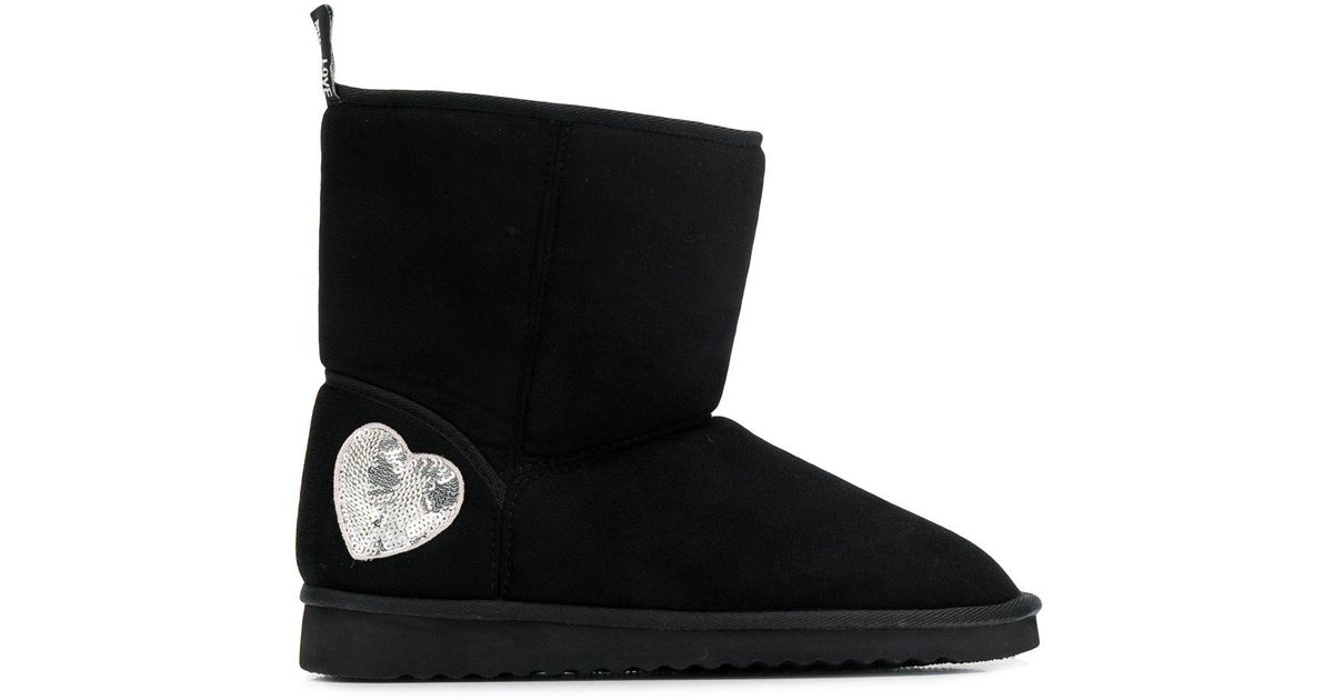 silver heart boots