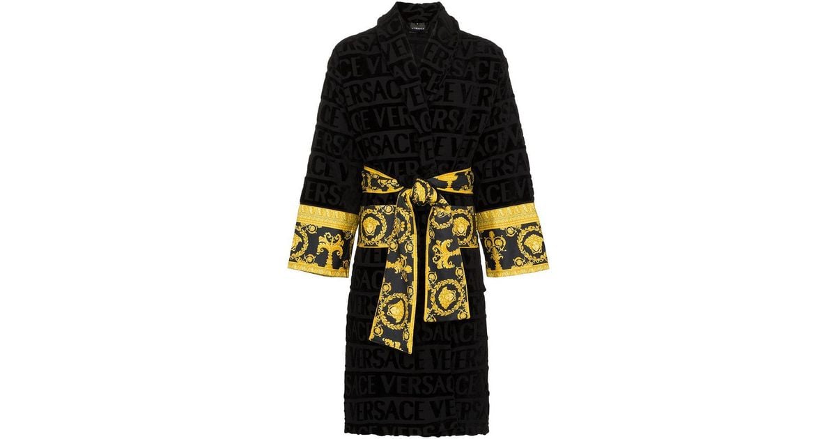 Peignoir à motif baroque Versace pour homme en coloris Noir Lyst