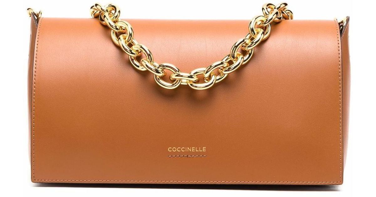 Coccinelle Josephine Smooth Leather Shoulder Bag in Brown Lyst