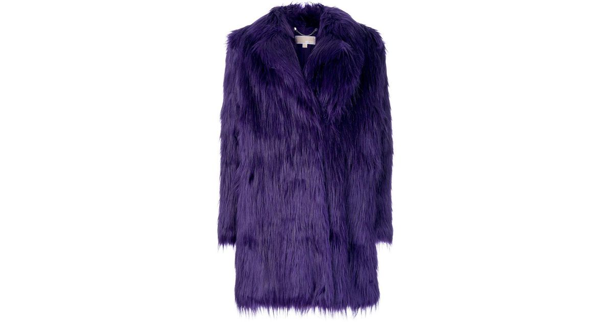 michael kors purple fur coat