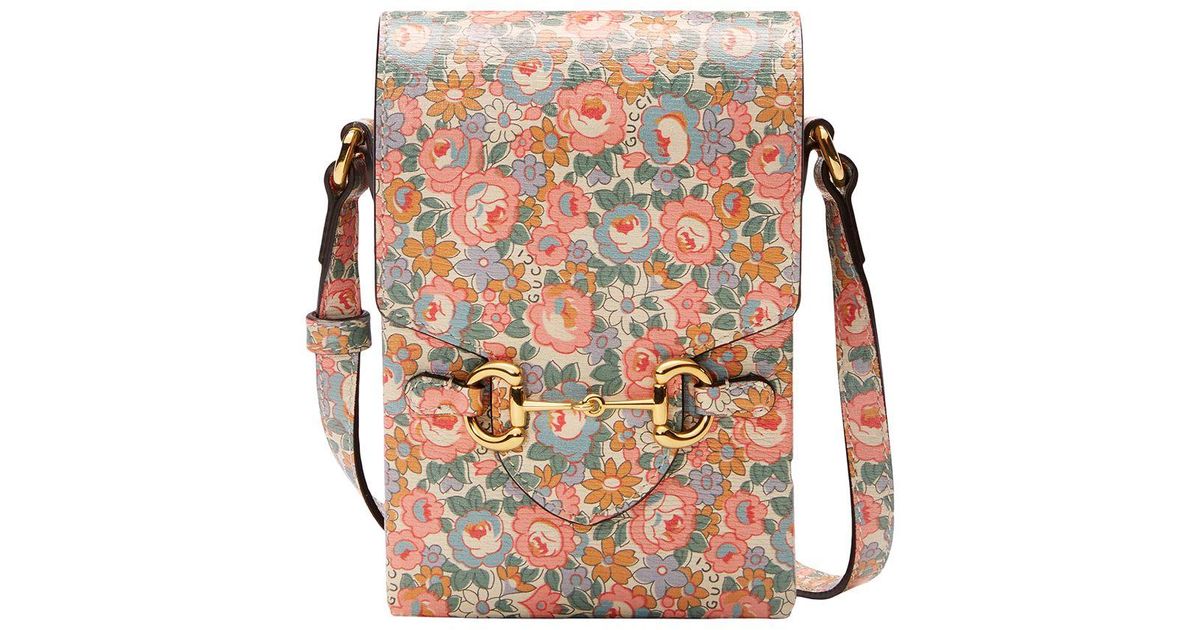 Gucci Men's Pink X Liberty Floral Mini Bag