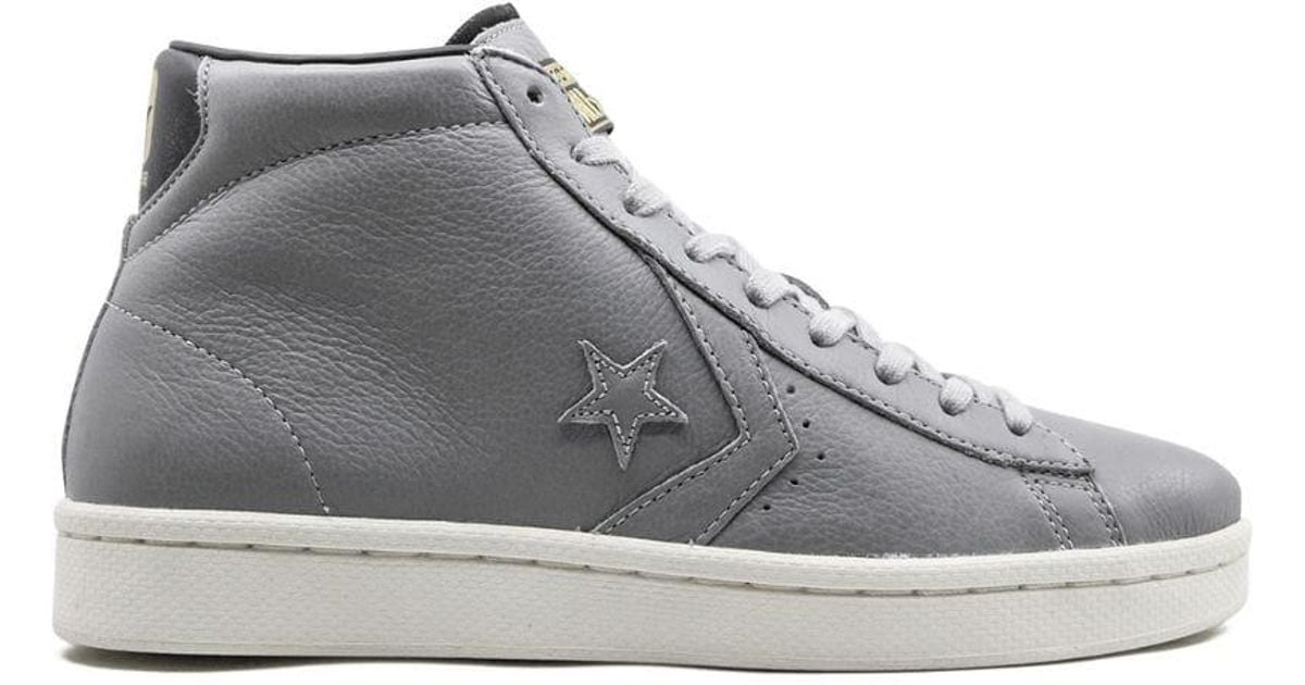 Converse pro leather 76 mid black store