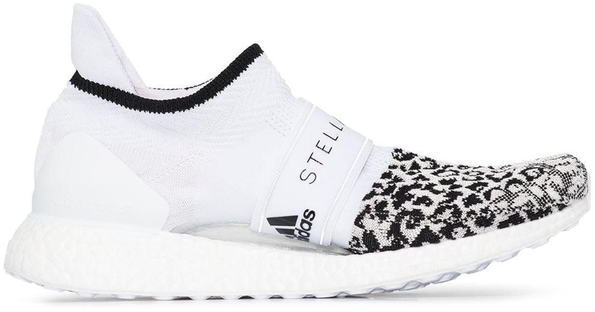 Tag et bad Meander Amorous adidas By Stella McCartney Ultraboost Leopard-print Sneakers in White | Lyst