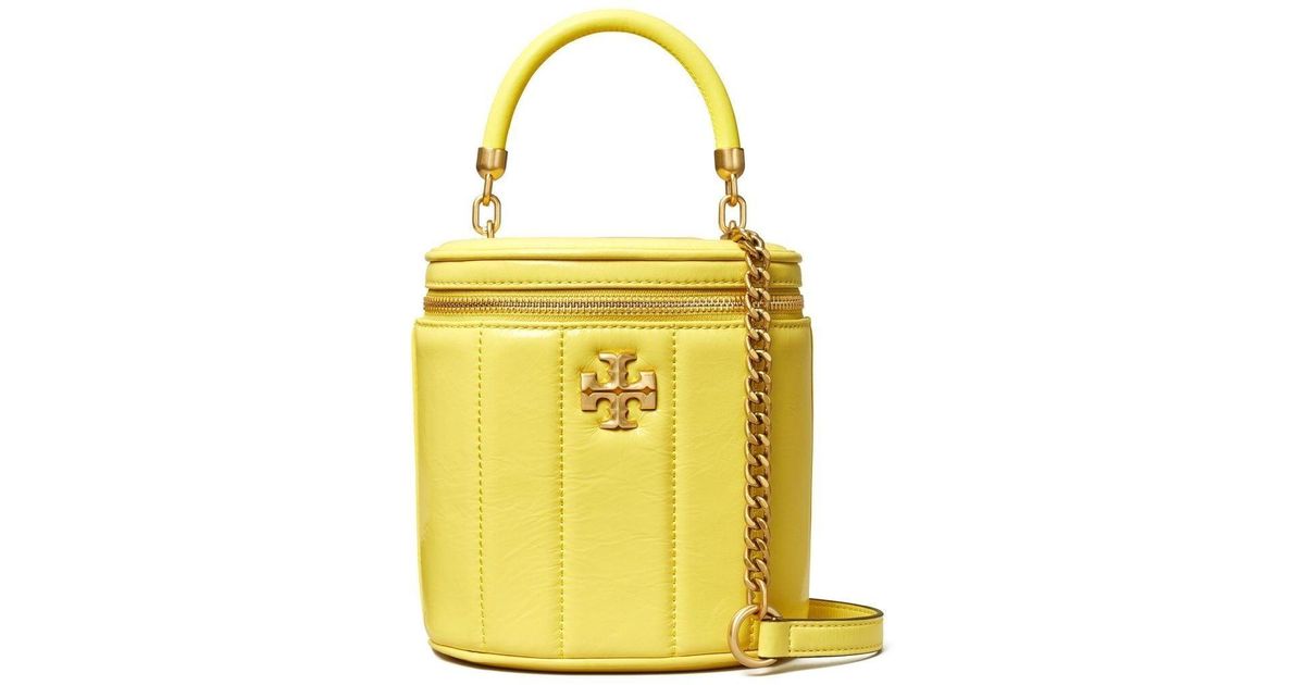 Tory Burch Kira Patent Vanity Bag in Yellow | Lyst