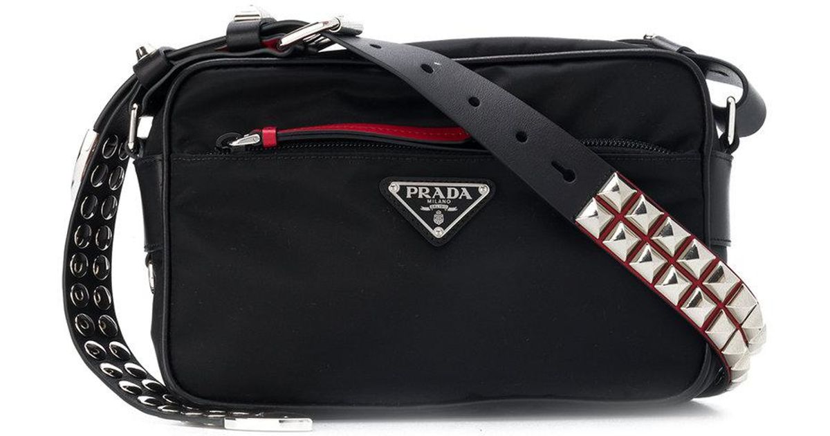 prada studded crossbody bag