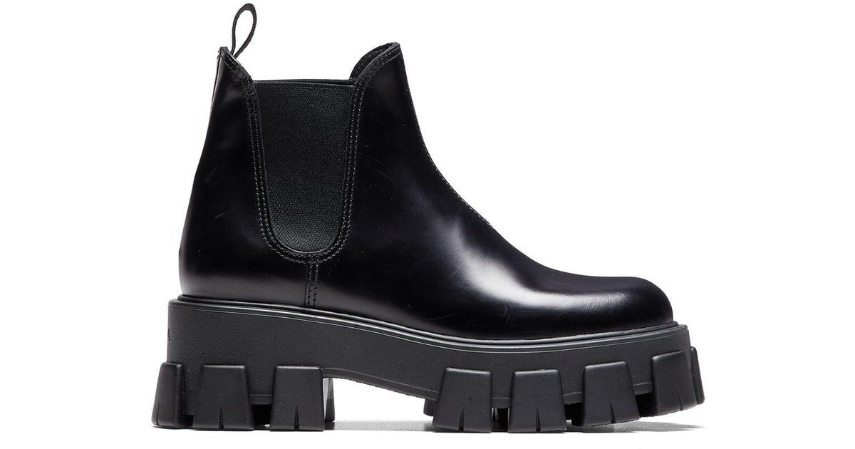 prada slip on chunky boots