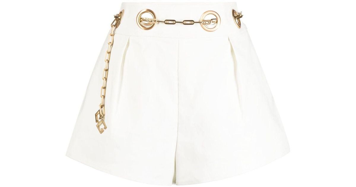Cult Gaia Lucia Eyelet-embellished Shorts in White | Lyst