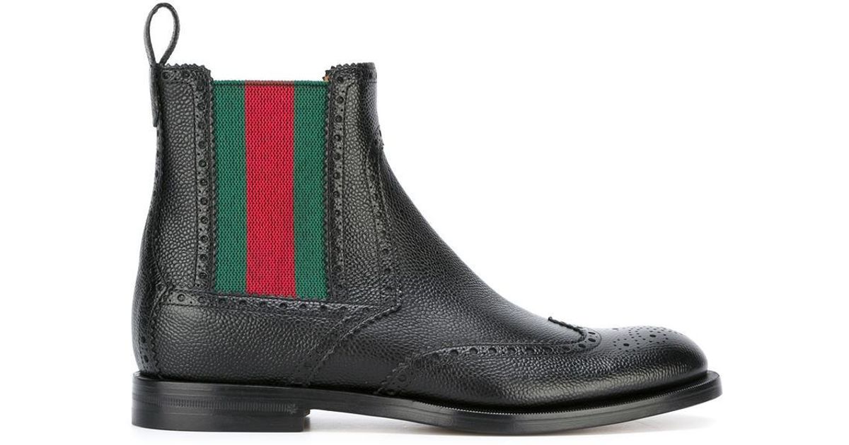 gucci web boots