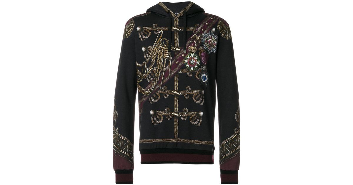 military print hoodie