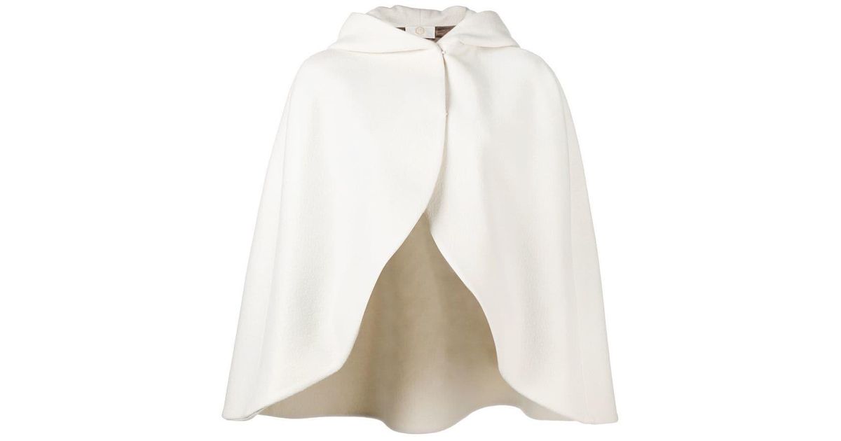 white hooded cloak with sleeves