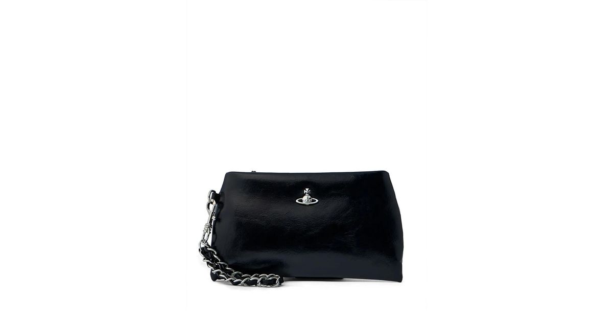 Vivienne Westwood Sadie Wristlet Cross Body Bag in Black | Lyst