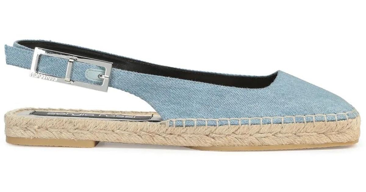 Sergio Rossi Sr Nora Denim Espadrilles in Blue Lyst UK