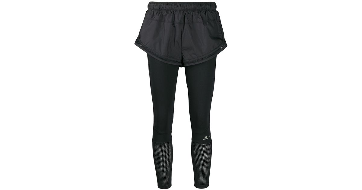 adidas By Stella McCartney Synthetic Performance Essentials Shorts Over  leggings in Black | Lyst Canada