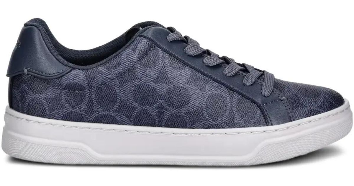 COACH High Line Monogrammed Low-Top Sneakers in Blue | Lyst