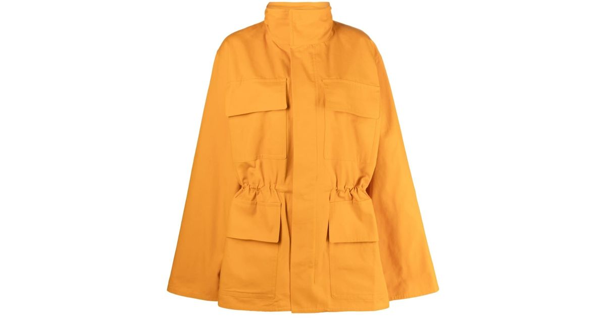 Sofie D'Hoore Flap-pocket High-neck Coat in Orange | Lyst UK