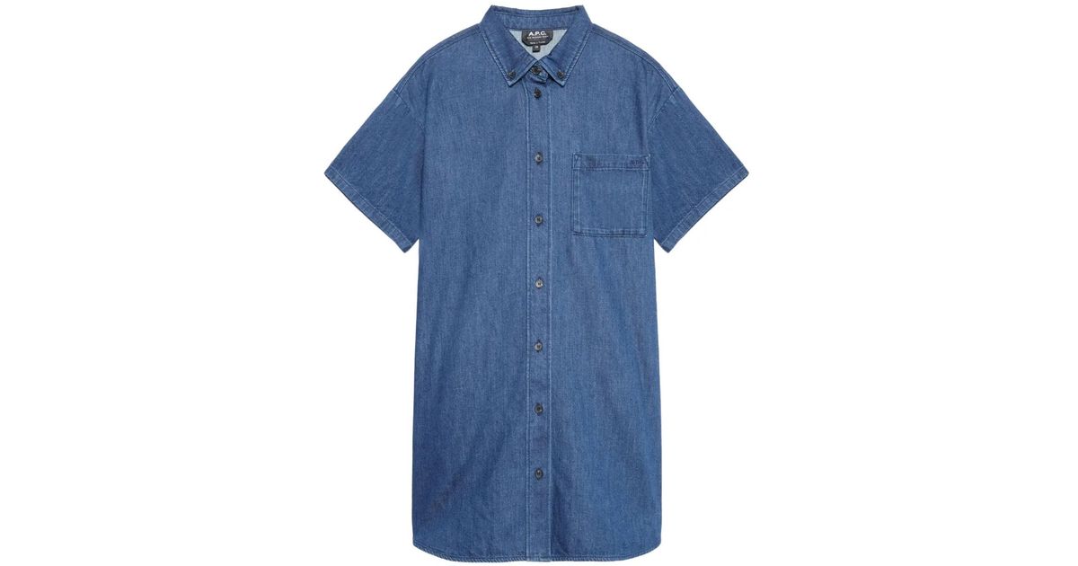 apc denim shirt dress A.P.C