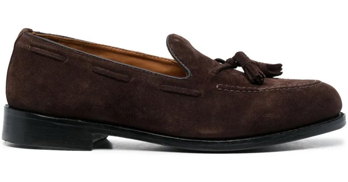 Sebago Tassel-Detail Suede Loafers in Brown for Men | Lyst