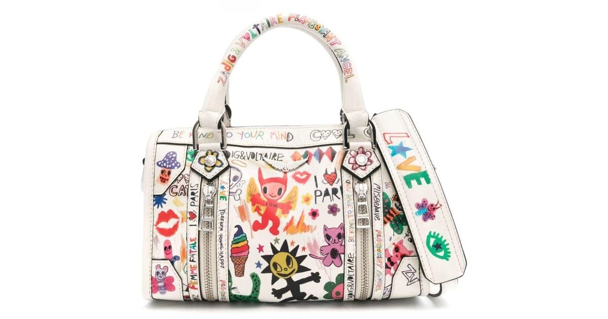 Zadig & Voltaire Xs Sunny #2 Leather Tote Bag in White | Lyst Zadig & Voltaire Xs Sunny #2 Leather Tote Bag in White | Lyst