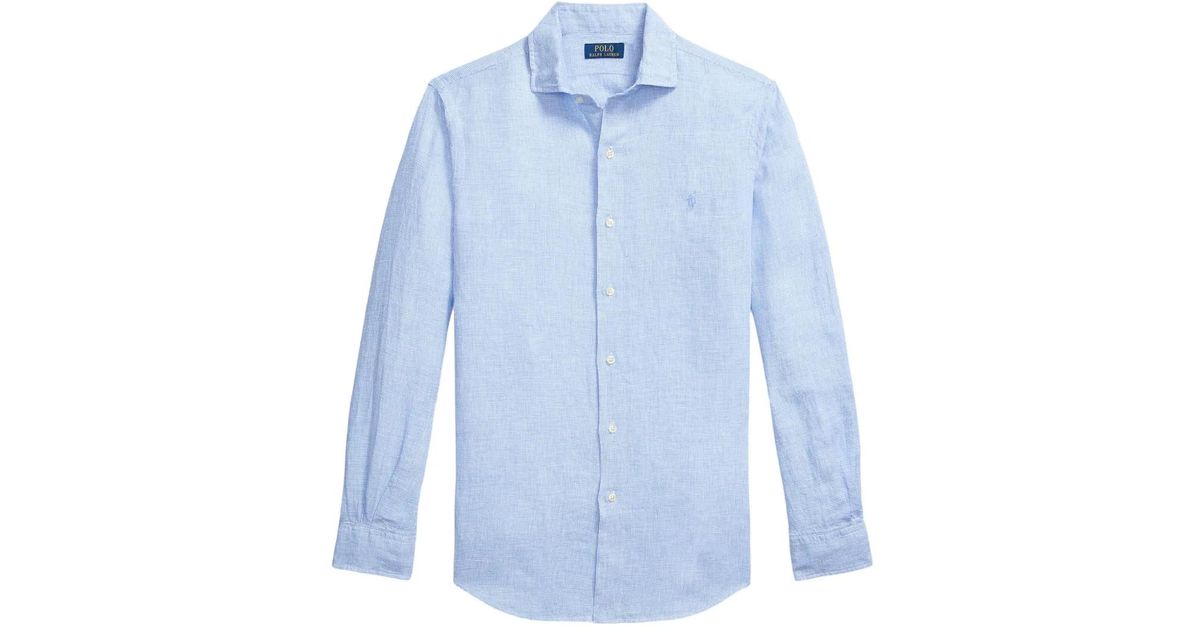 Polo Ralph Lauren Sport Shirt Long Sleeve in Blue for Men | Lyst