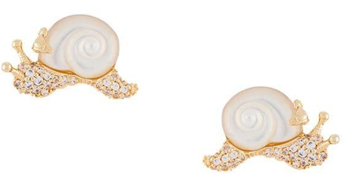Vivienne Westwood Embellished Snail Earrings in Gold (Metallic) | Lyst