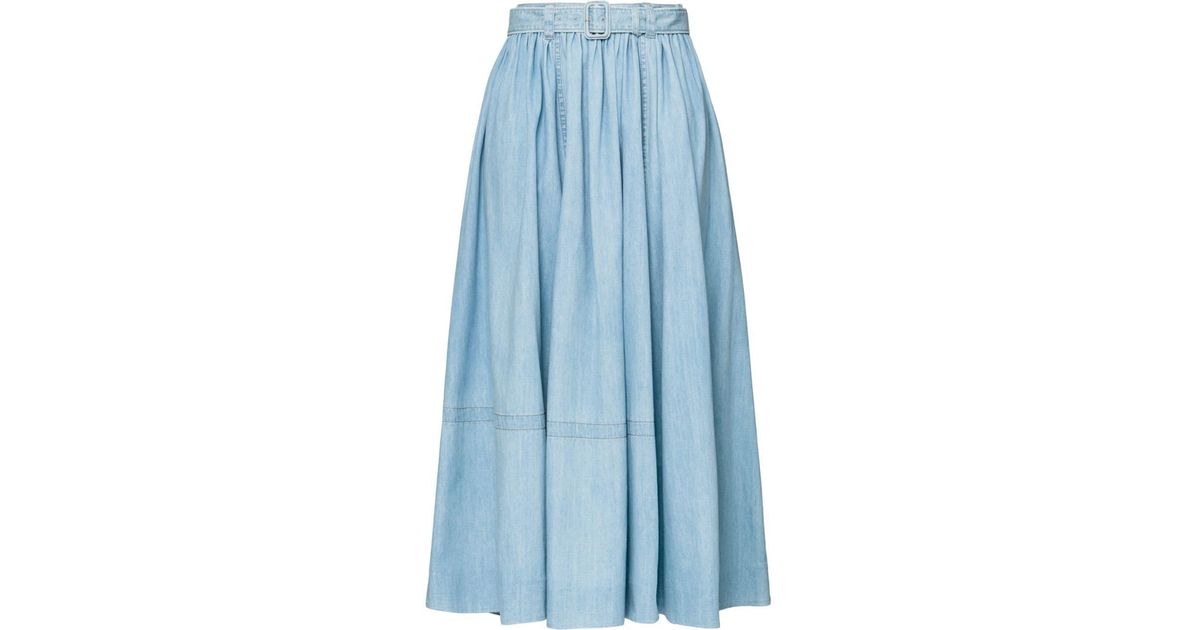 ［大人気！］PRADA Denim maxi skirt GFD180SOOO148JF0557 Denim maxi skirt in blue - Prada | Mytheresa