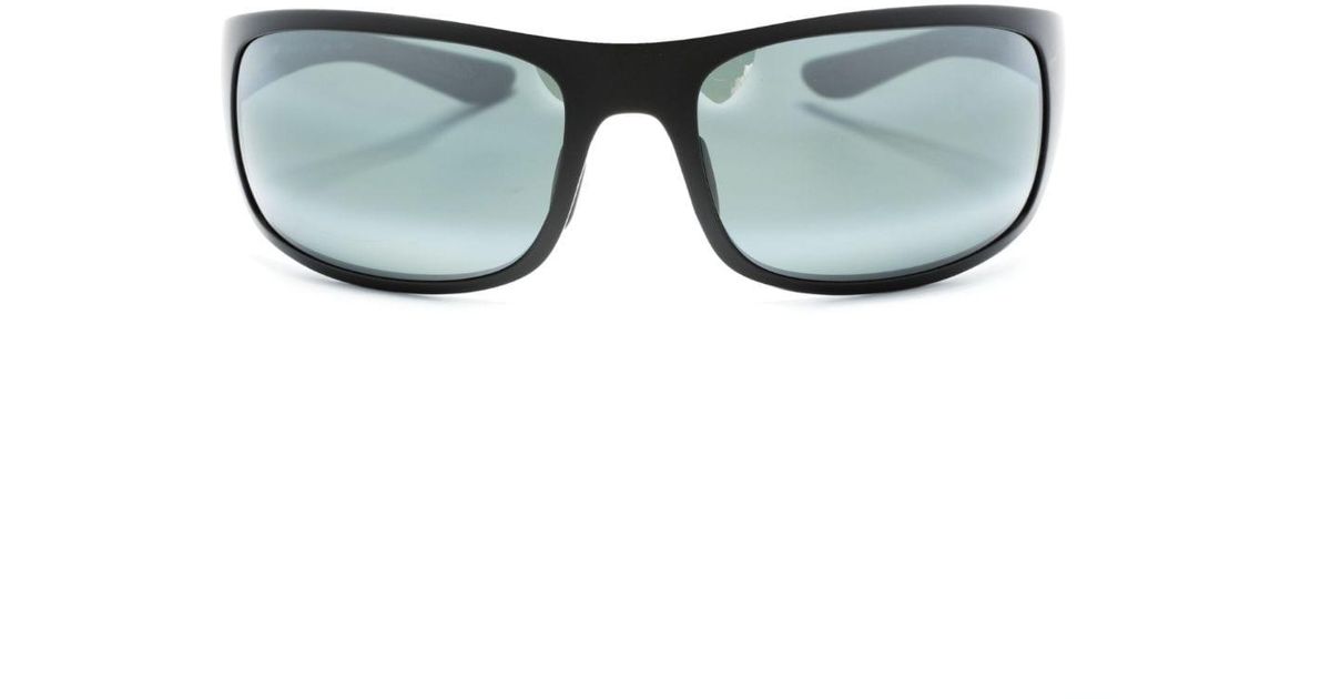 Maui Jim Logo-print Square-frame Sunglasses in Gray | Lyst