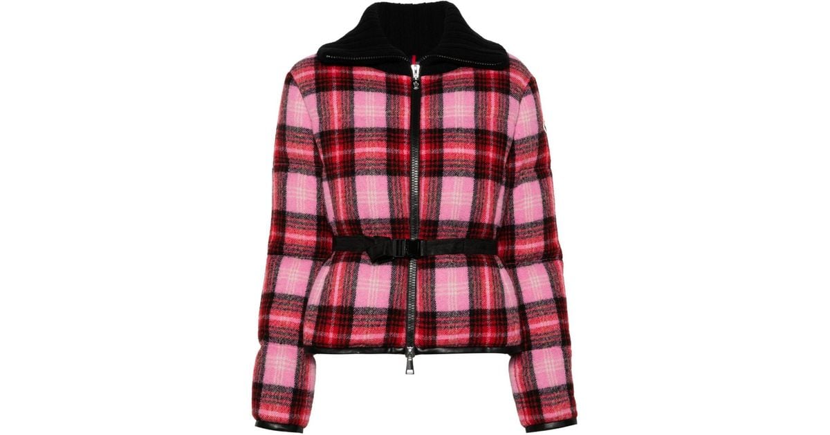 Moncler hotsell plaid puffer