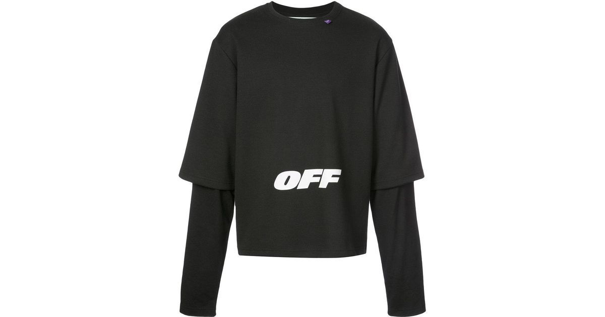 off white layered hoodie