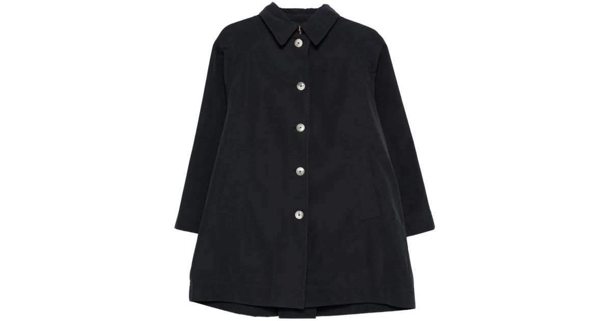 Herno ボタンコート ブラック | Lyst