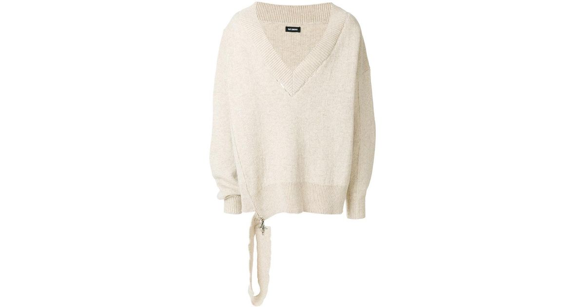 raf simons v neck sweater