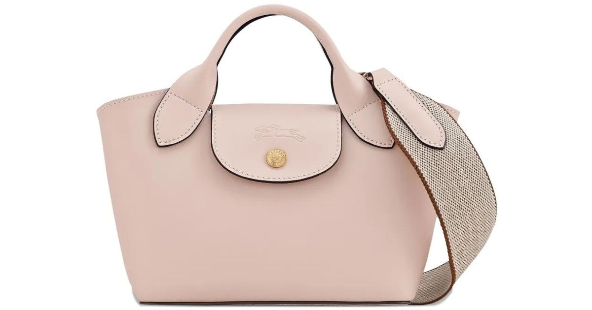 Longchamp Small Longchamp Top-Handle Leather Mini Bag in Pink | Lyst