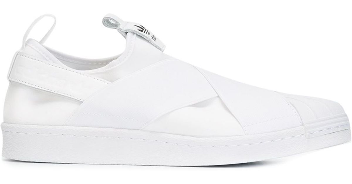 adidas Originals Leather 'superstar Slip On W' Sneakers in ...